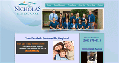 Desktop Screenshot of dental-maryland.com